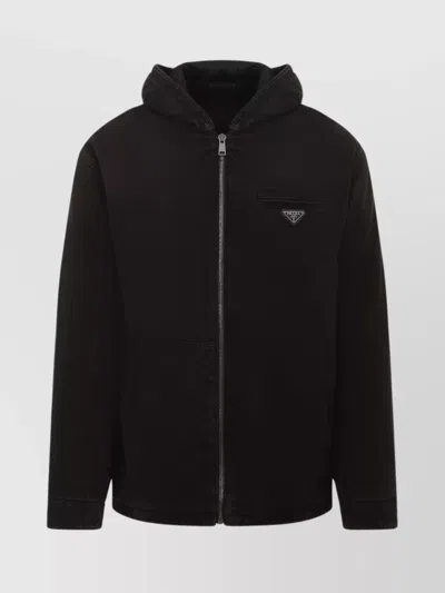 Prada Brown Logo Detail Jacket