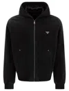 Prada Denim Jacket In Black