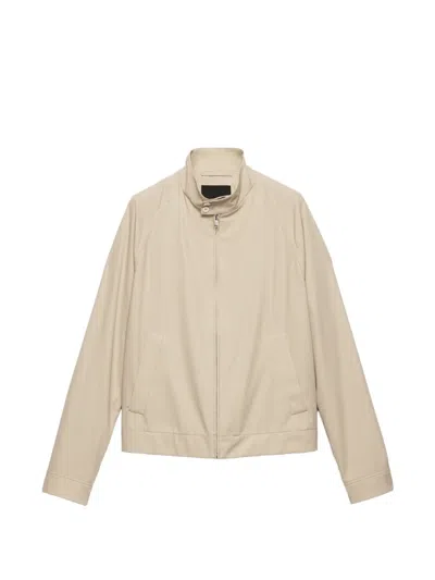 Prada Cotton Jacket In Brown