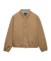 Prada Cotton Bomber Jacket In Brown