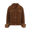 Prada Caramel-coloured Shirt Jacket In Corduroy In Brown