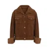 Prada Caramel-coloured Shirt Jacket In Corduroy In Brown