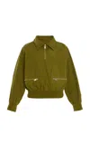 Prada Giubbino In Cotone Verde Miliare Donna In Green