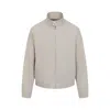 Prada Structured Jacket High Collar Button Cuffs In Neutral