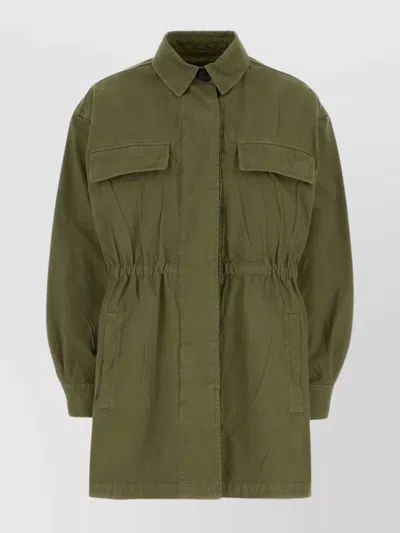 Prada Cotton Jacket With Collar And Flap Pockets