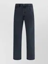 Prada Cotton Jeans With Iconic Back Pockets And Belt Loops In Blue