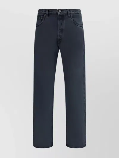 PRADA COTTON JEANS WITH ICONIC BACK POCKETS AND BELT LOOPS