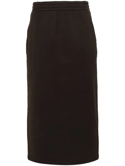 Prada Midirock Aus Jersey In Black