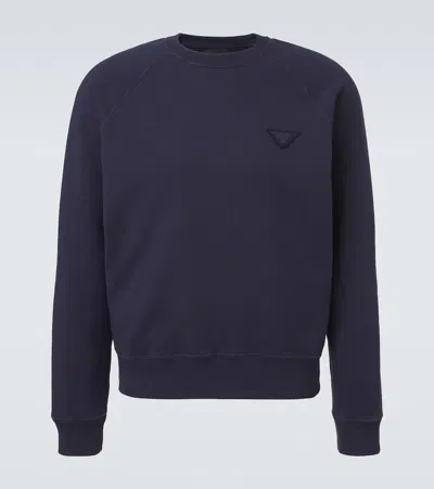 Prada Cotton Jersey Sweatshirt In Blue