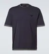 Prada Men Double Layer T-shirt In Blue