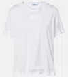 Prada Oversize Crew Neck T-shirt In White