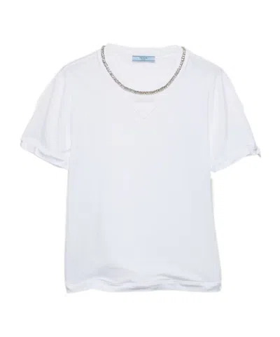 Prada Cotton Jersey T-shirt In White
