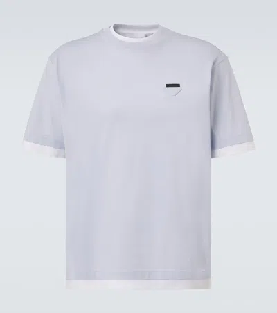 Prada Cotton Jersey T-shirt In Purple