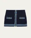 Prada Cotton Miniskirt In Blu Azzurro