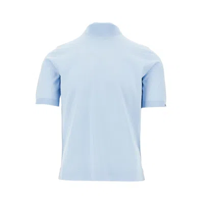 Prada Cotton Knit Turtleneck T-shirt In Blue