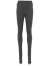 Prada Ribbed-knit Cotton-blend Tights In Gray