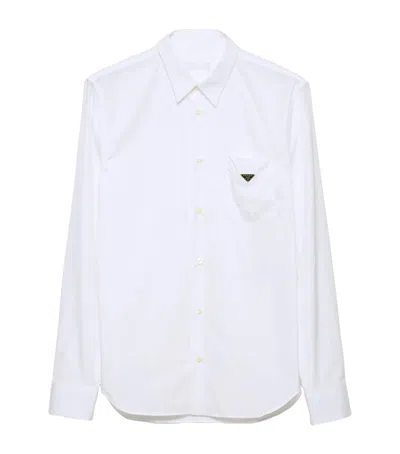 Prada Cotton Logo Shirt In White
