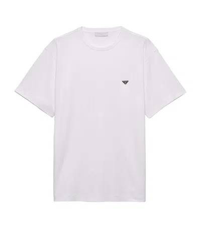 Prada Cotton Logo T-shirt In White