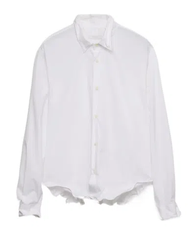 Prada Cotton Long-sleeved Shirt In White