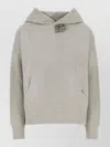 Prada Cotton Melange Oversized Sweatshirt In Gray