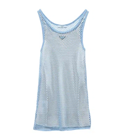 Prada Cotton Mesh Mini Dress