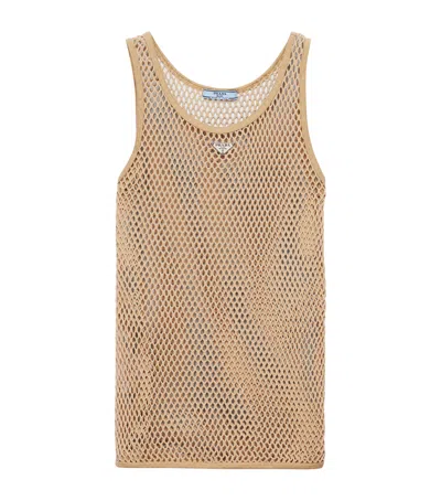 Prada Cotton Mesh Tank Top