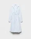 Prada Cotton Midi Dress In White