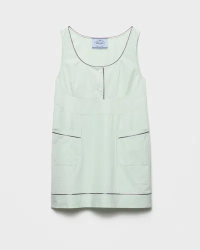 Prada Cotton Mini-dress In Blue