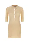Prada Women's Sand Cotton Polo Dress In Beige O Tan
