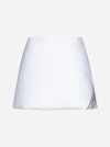Prada Wattierter Minirock Aus Baumwolle In White