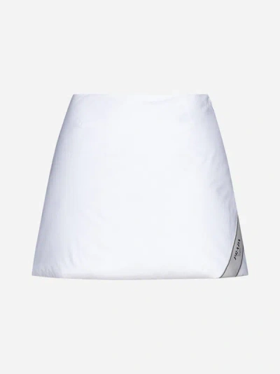 Prada Padded Cotton Miniskirt In Multi-colored