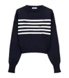 Prada Maglione In Cotone Blu Scuro Donna In Blue