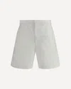 Prada Men White Oxford Bermuda Shorts In White