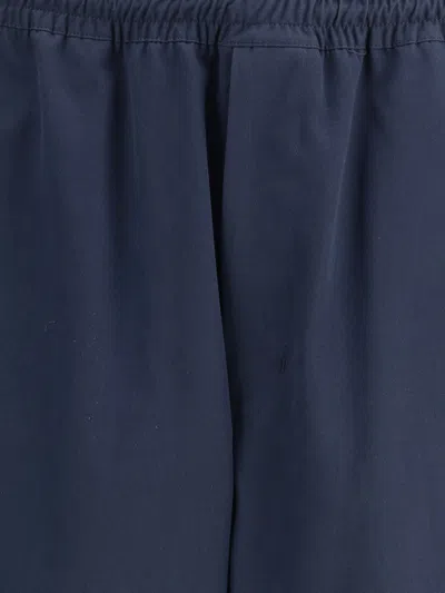 Prada Cotton Pants In Blue