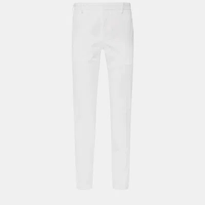 Pre-owned Prada Cotton Pants 56 In White