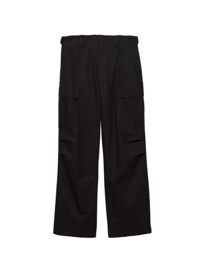 Prada Cotton Pants In Black