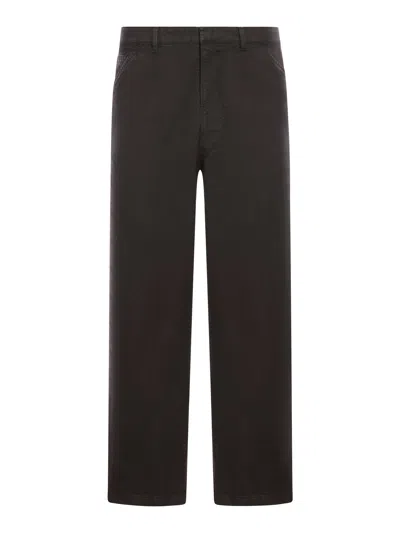 Prada Cotton Pants In Black