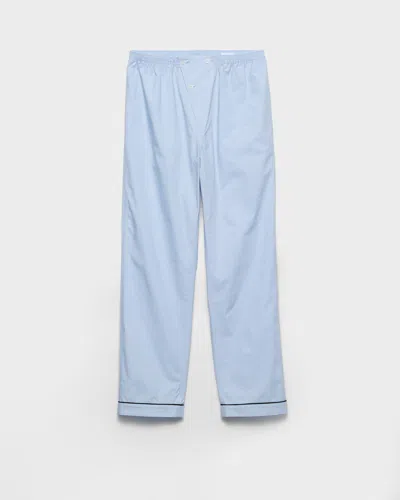 Prada Elastic-waistband Trousers In Blue