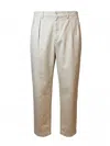 Prada Cotton Pants In Neutral