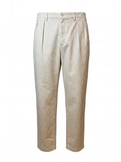 Prada Cotton Pants In Neutral