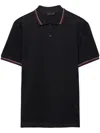 Prada Short-sleeved Piqué Polo Shirt In Black