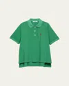 Prada Cotton Pique Polo Shirt In Green