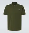 Prada Mens Green Triangle-logo Cotton-piqué Polo Shirt