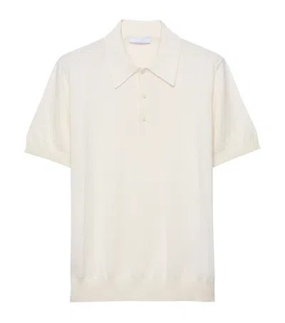 Prada Poloshirt Aus Baumwolle In Milchweiss