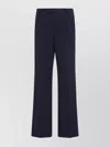 Prada Cotton Popeline Pants Button Detail In Blue