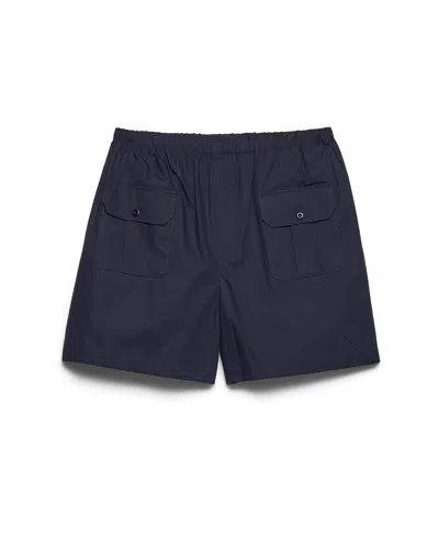 Prada Bermudas Aus Baumwoll-popeline In Blue