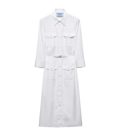 PRADA COTTON POPLIN SHIRT DRESS