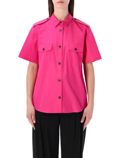Prada Cotton Poplin Shirt In Fuchsia