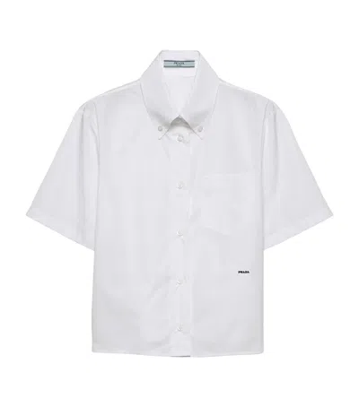 Prada Cotton-poplin Shirt In White