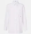 Prada Cotton Poplin Shirt In White